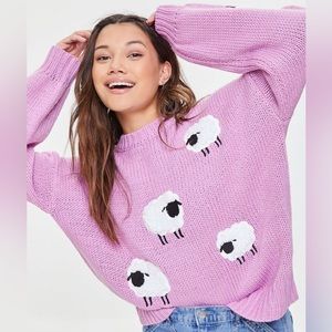 Forever 21 Sheep Drop-Sleeve Sweater